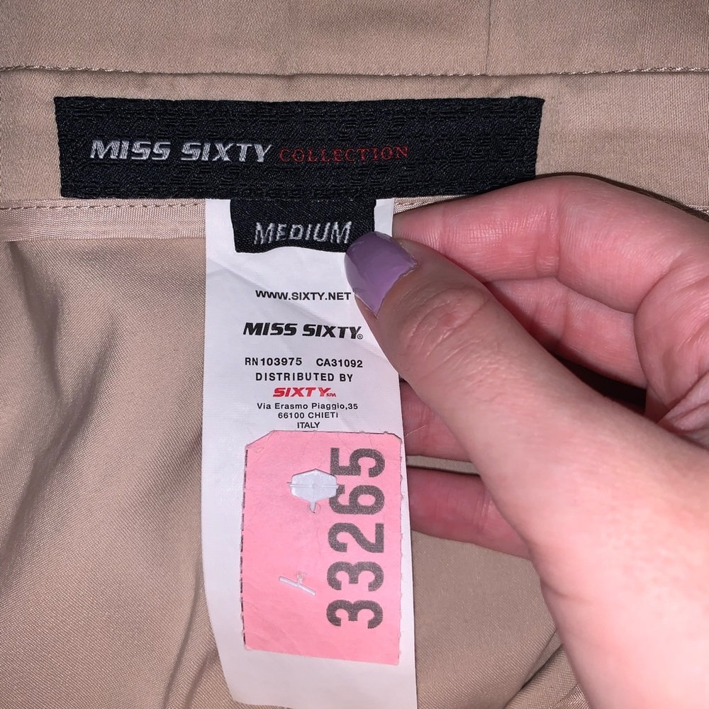 Miss Sixty Beige High Waist Bow Detail Midi Skirt - Picture 6 of 6